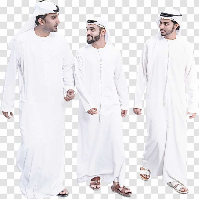 White Clothing Uniform Robe Sleeve Transparent PNG