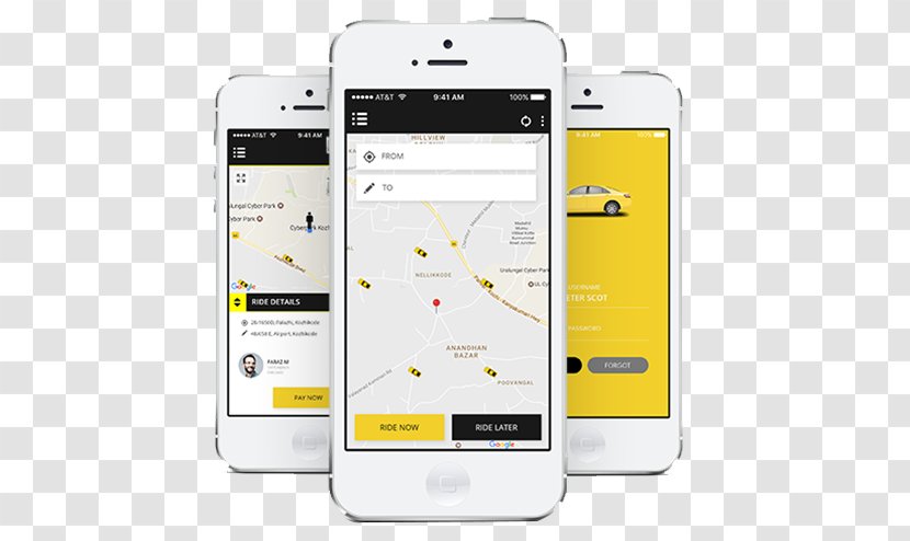 Smartphone Car Taxi E-hailing Hindustan Ambassador - App Transparent PNG