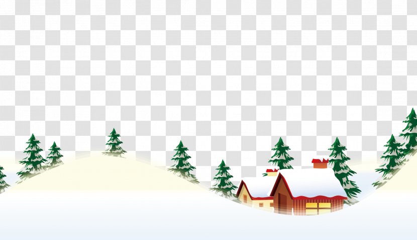 Winter Scene - Pine Family - Snow Transparent PNG