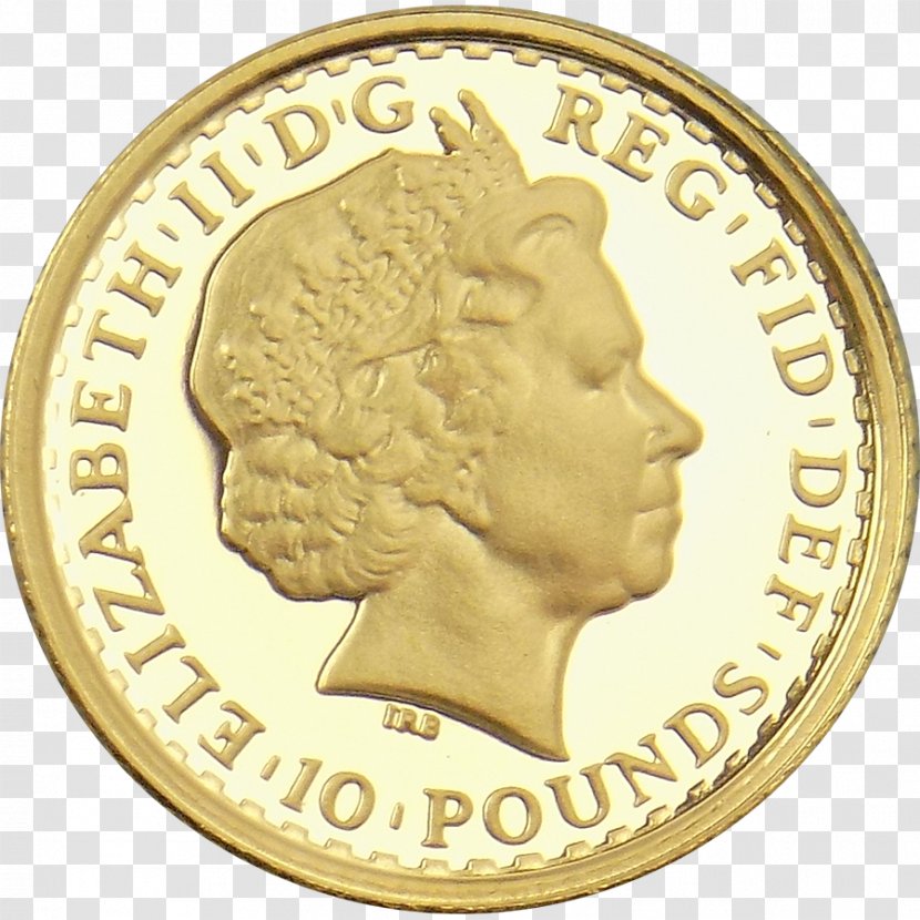 Gold Coin One Pound The Royal Mint Proof Coinage - Holding Coins Transparent PNG
