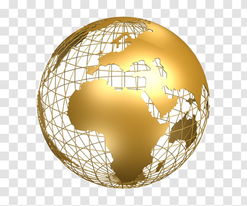 Golden Globe Award World Map - Yellow Transparent PNG