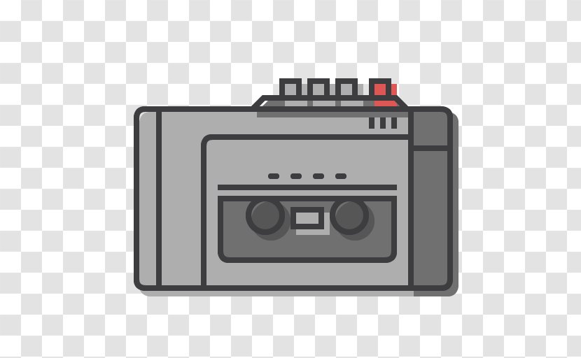 Compact Cassette Tape Recorder Walkman - Watercolor - Radio Transparent PNG
