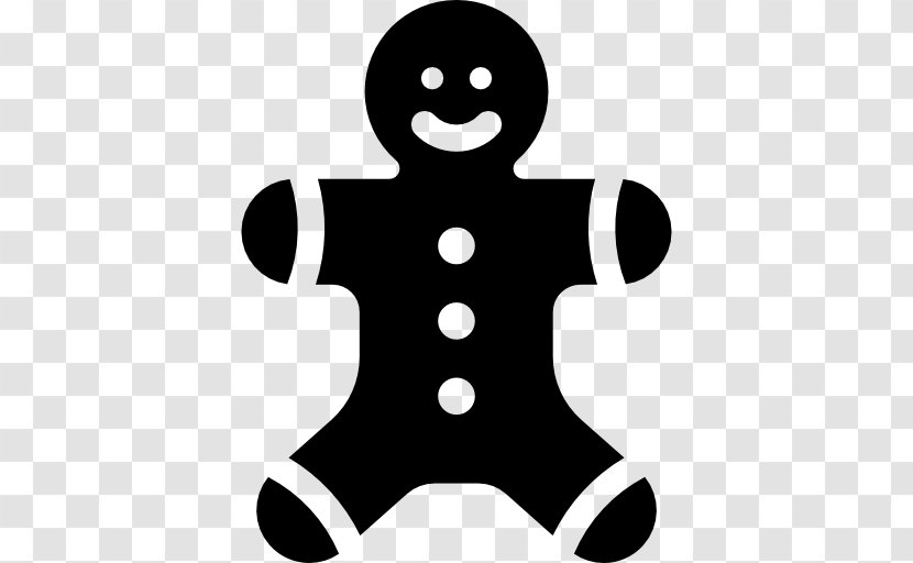 The Gingerbread Man Christmas Clip Art - Black Transparent PNG