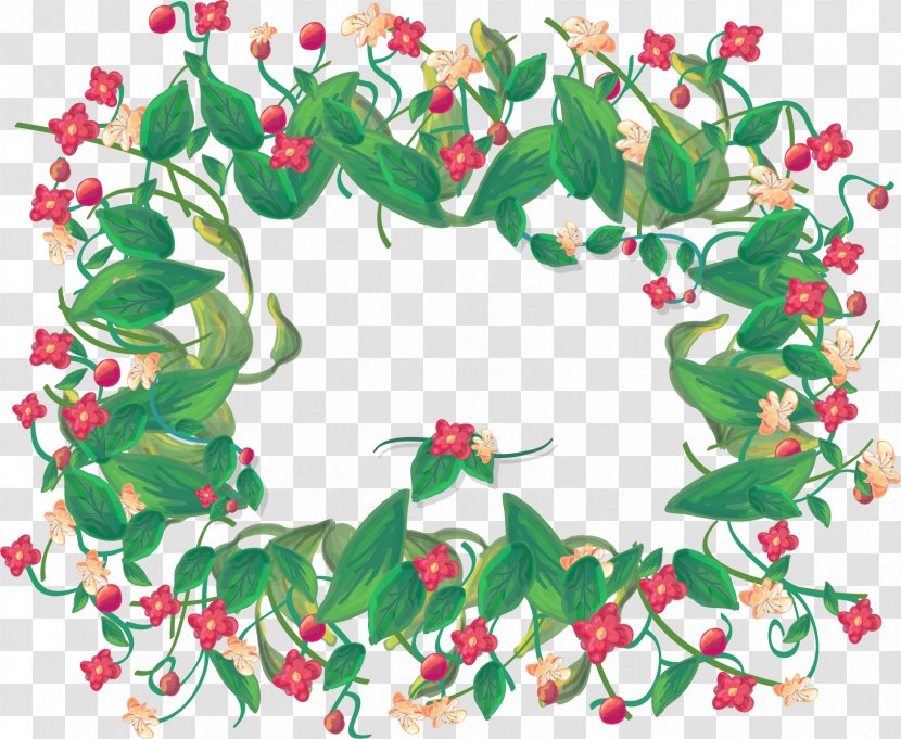 CorelDRAW - Watercolor Flowers - Vector Hand-painted Border Transparent PNG