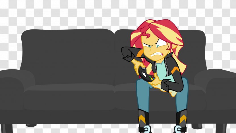 Sunset Shimmer Cartoon Video Game My Little Pony: Equestria Girls - Couch Transparent PNG