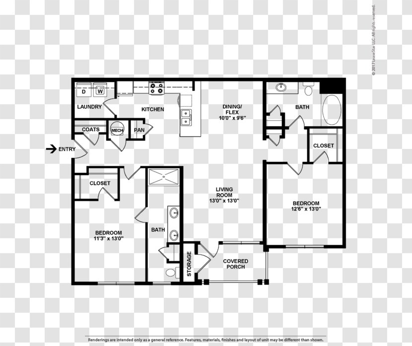 Floor Plan Avonlea Creekside Apartments Marietta Renting - Media - Apartment Transparent PNG