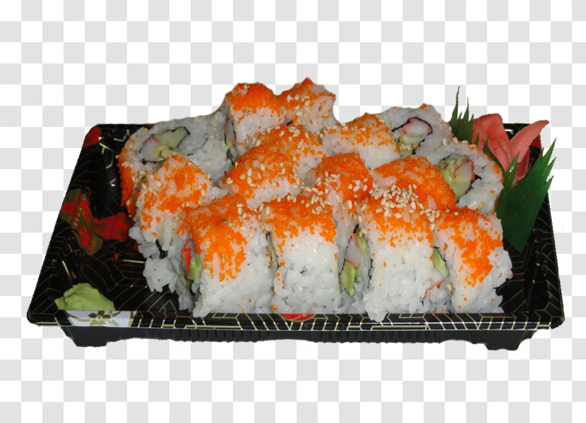Sushi Japanese Cuisine Sashimi California Roll Gimbap - Dish - Double Happiness Transparent PNG