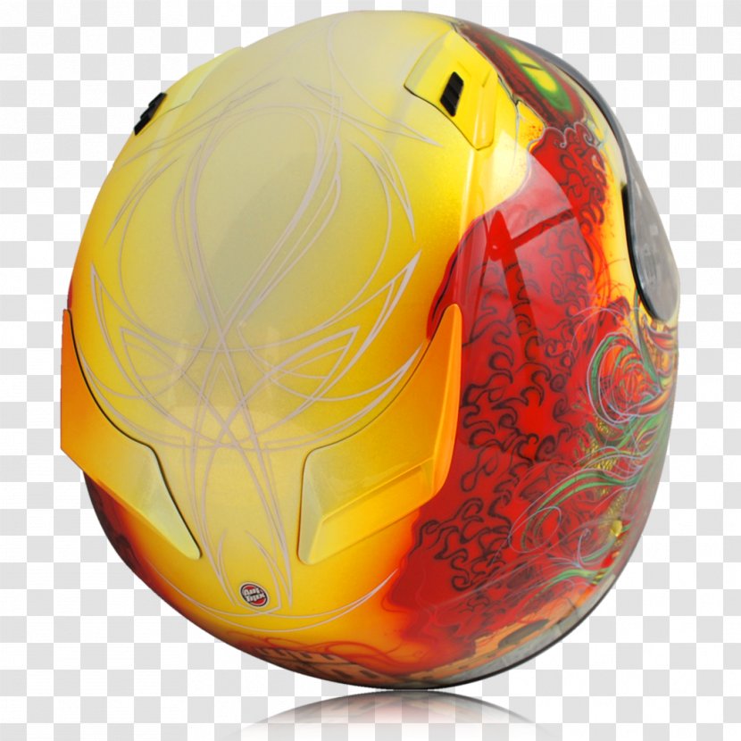 Motorcycle Helmets Ski & Snowboard Bicycle Personal Protective Equipment - Yellow - Red Paint Transparent PNG