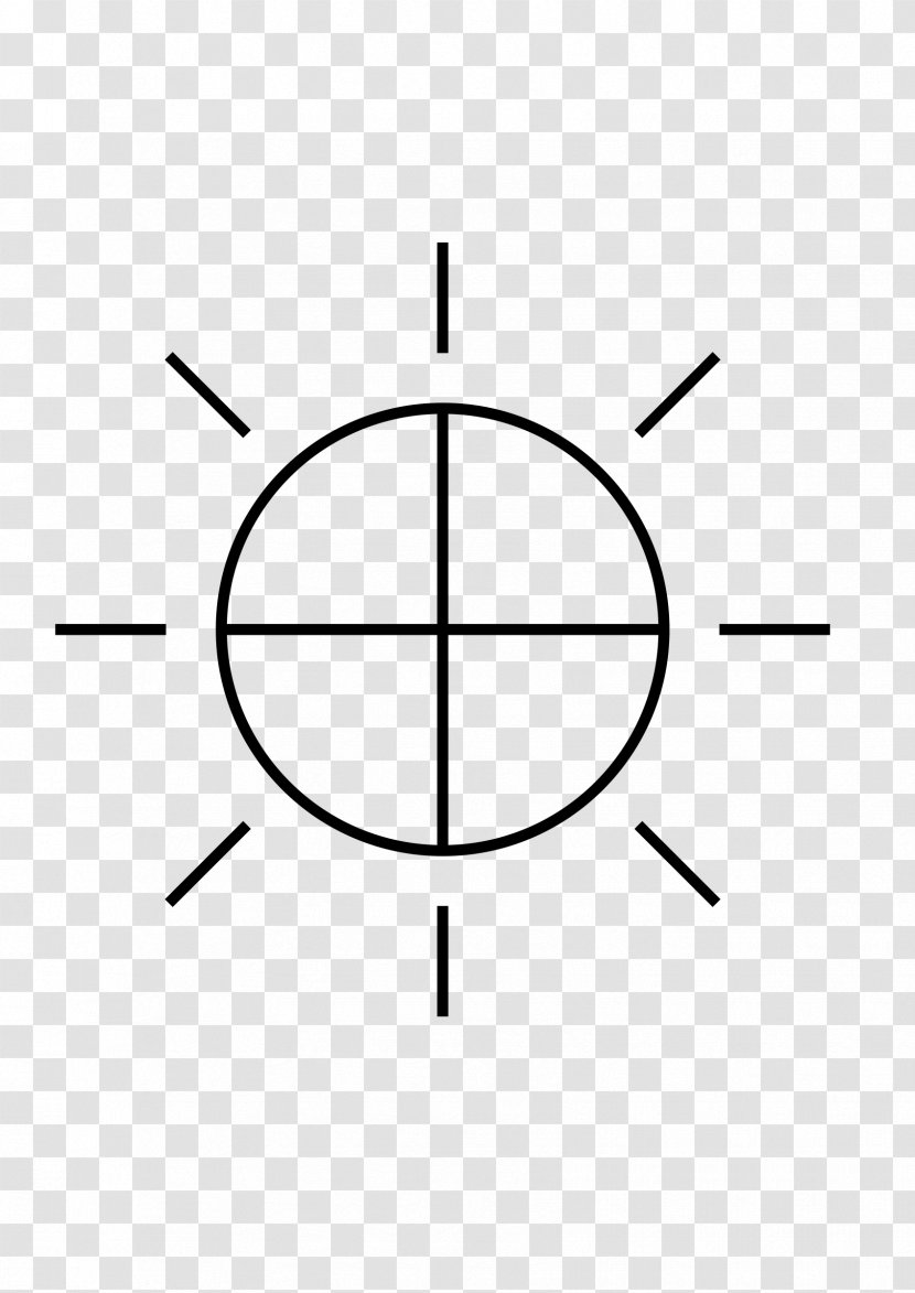 Solar Symbol Zeus Sign Clip Art - Crosshair Transparent PNG
