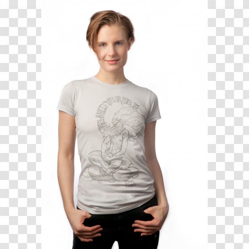 Long-sleeved T-shirt Shoulder - Neck - Female Fashion Transparent PNG