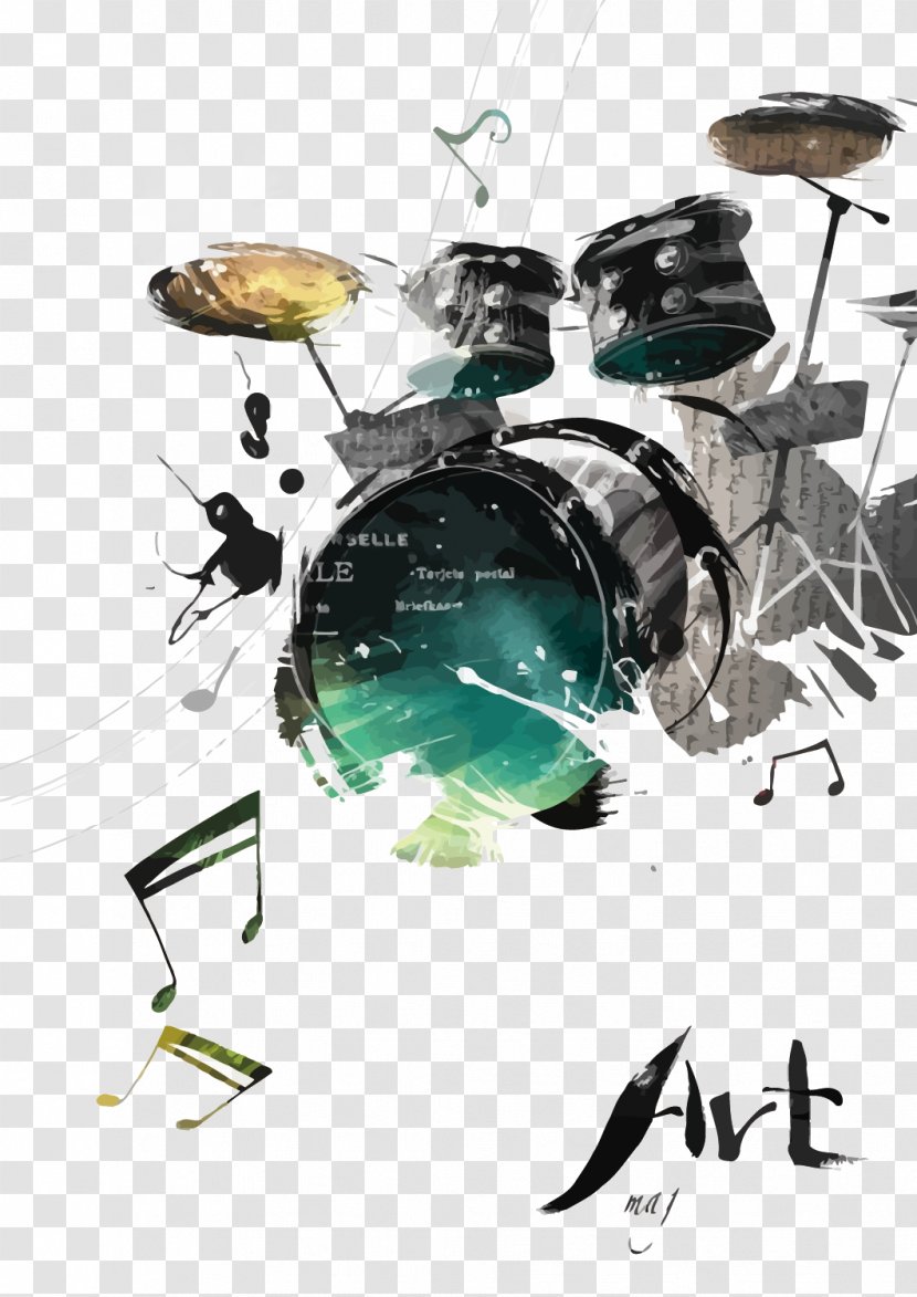 Drums Poster Drummer - Frame - Vector Transparent PNG