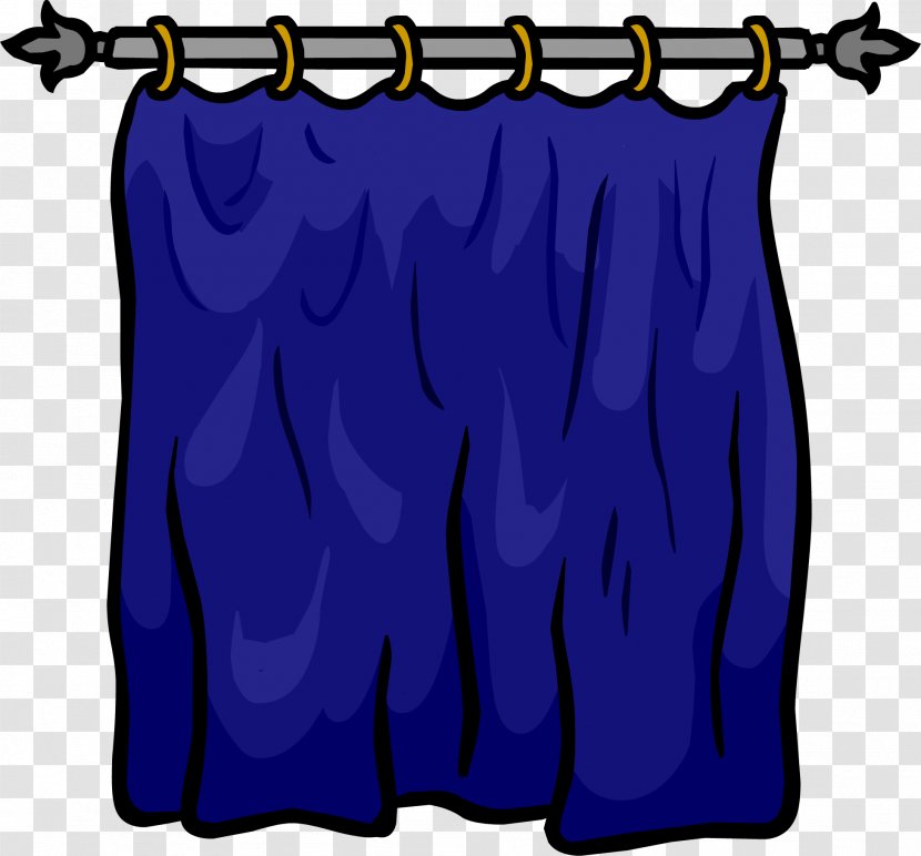 Club Penguin Curtain & Drape Rails Blue - Douchegordijn - Curtains Transparent PNG