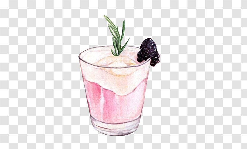 Ice Cream Sundae Cocktail Garnish Computer - Software - Strawberry Creative Hand-painted Pictures Transparent PNG