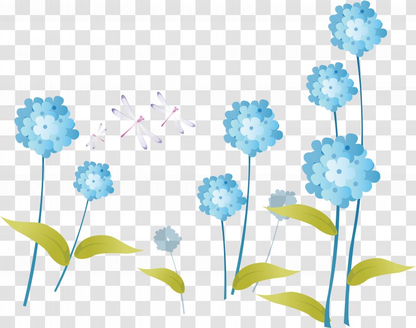 Blue Flower Clip Art - Hydrangea Transparent PNG