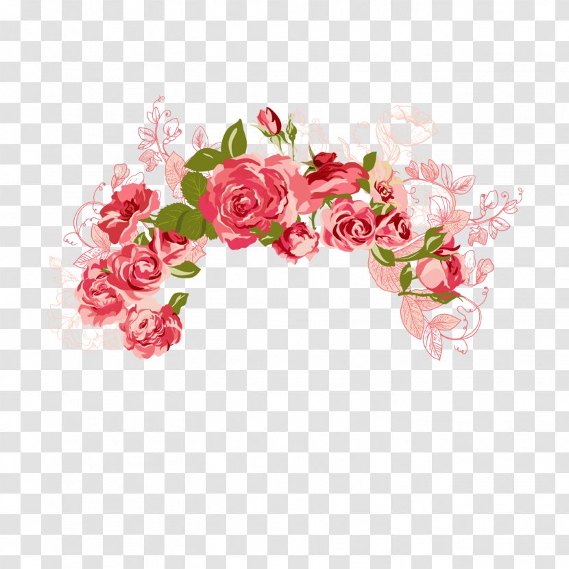 Download - Flower Bouquet - Retro Style Card Red Rose Transparent PNG