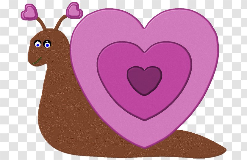 Heart Clip Art - Cartoon Snail Transparent PNG