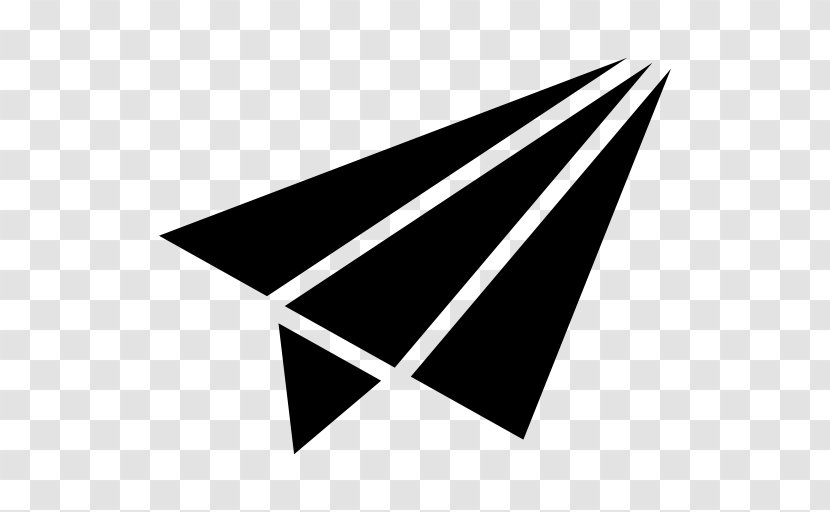 Noun Angle - Black And White - Painted Paperrplane Free Transparent PNG