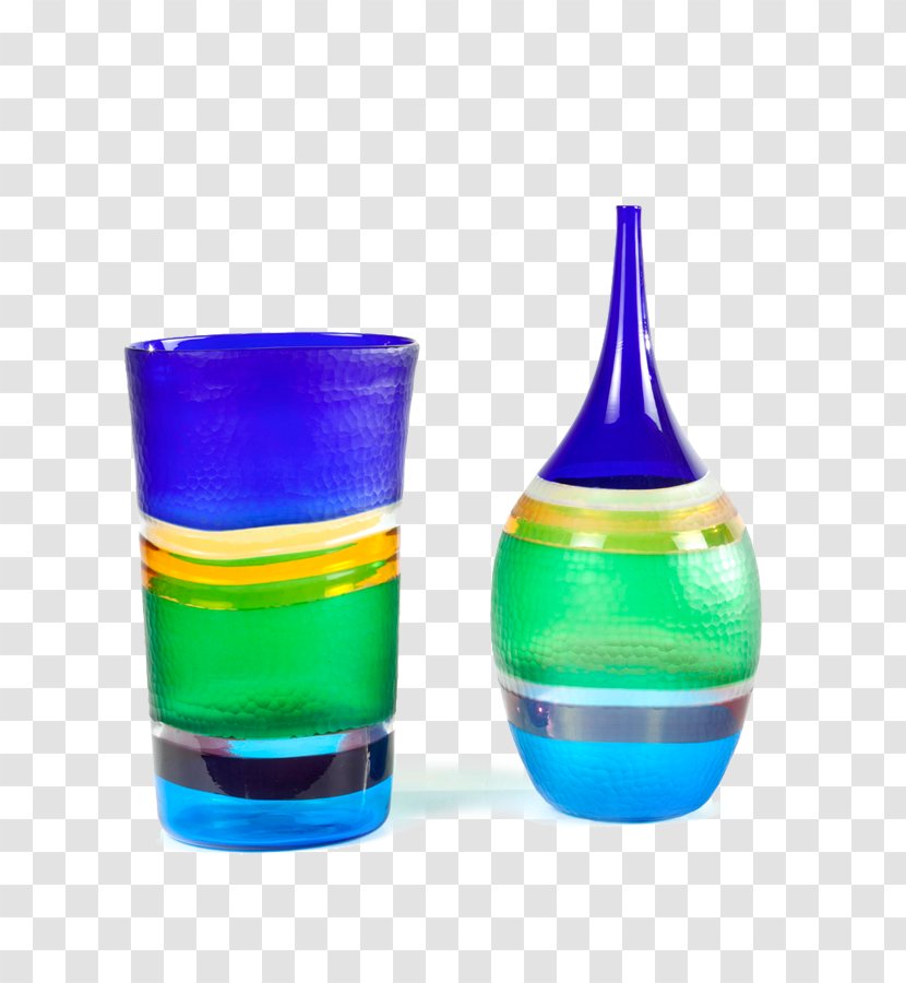 Glass Bottle Cobalt Blue Vase Transparent PNG