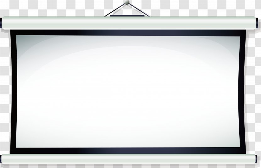 Light Projection Screen Computer Monitor Rectangle - Projector Curtain Transparent PNG