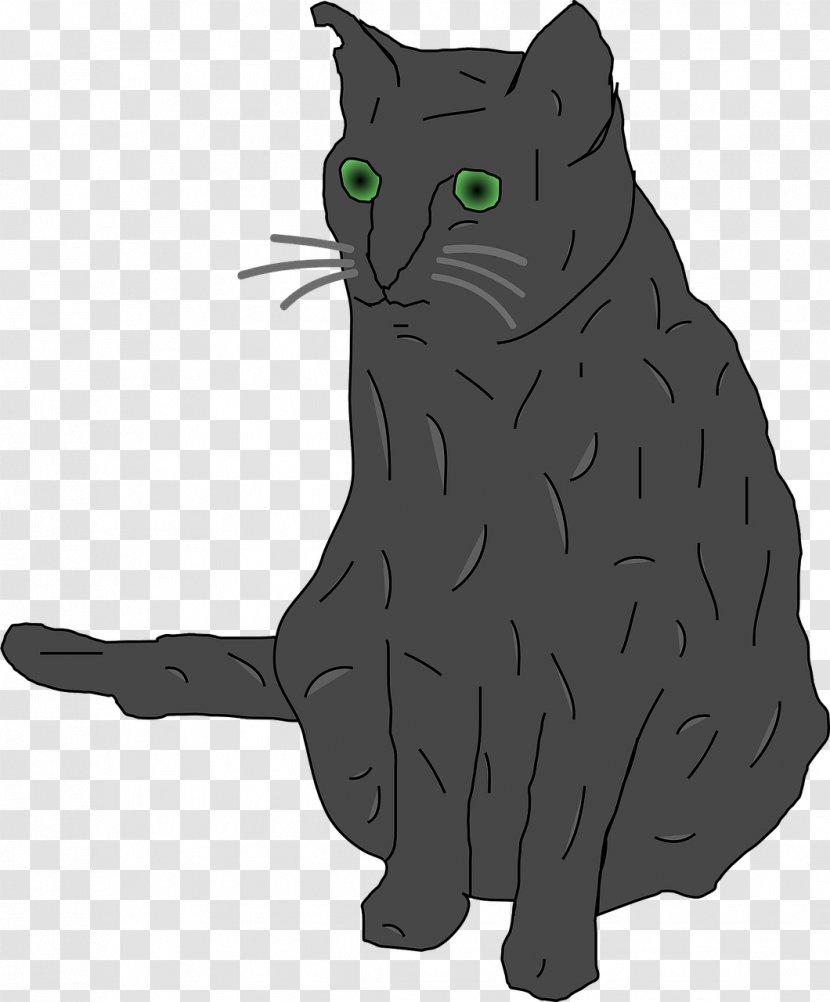University Of Tennessee Clip Art - Domestic Short Haired Cat - Black And White Transparent PNG