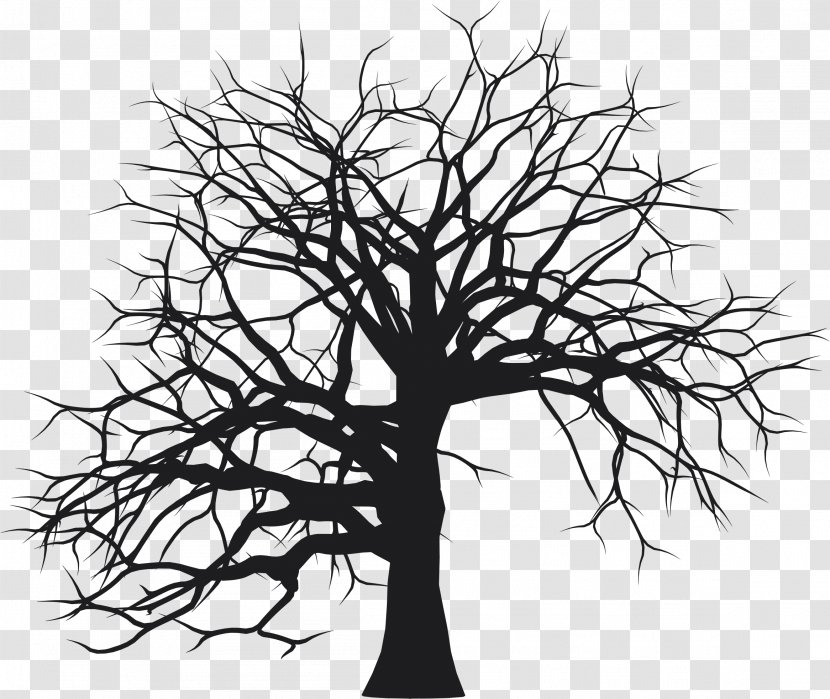 Tree Silhouette Drawing Clip Art - Leaf - Cemetery Transparent PNG