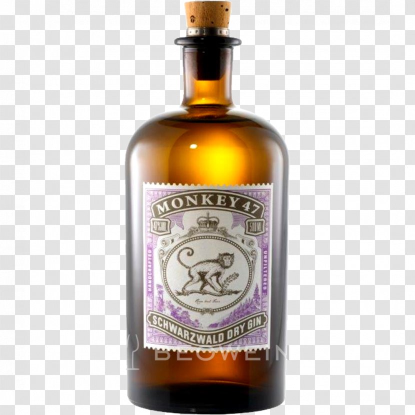 Gin Liquor Black Forest Distillation Monkey 47 - Wine Transparent PNG