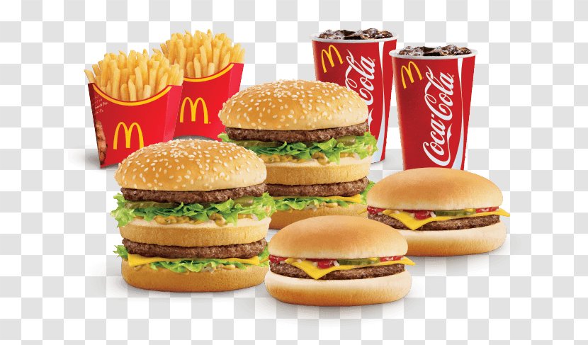 Cheeseburger Fast Food Cuisine Of The United States Junk McDonald's Big Mac - Slider Transparent PNG