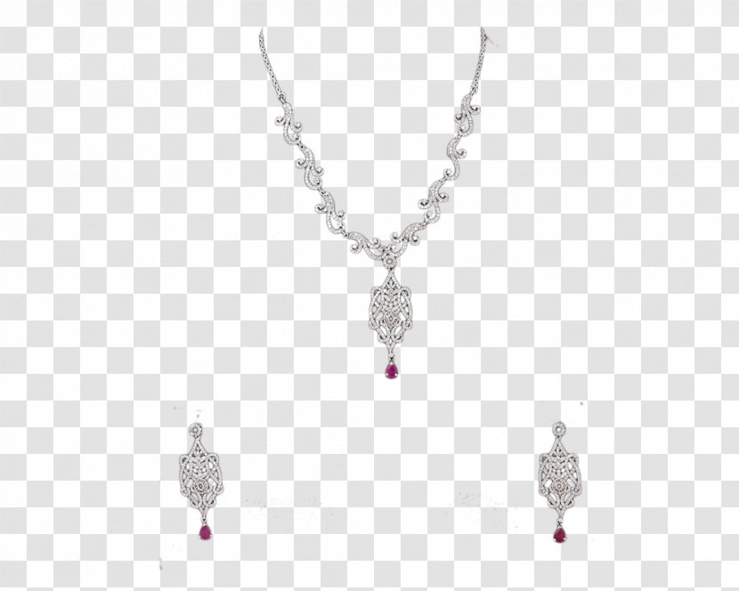 Locket Necklace Body Jewellery Diamond - Silver Transparent PNG