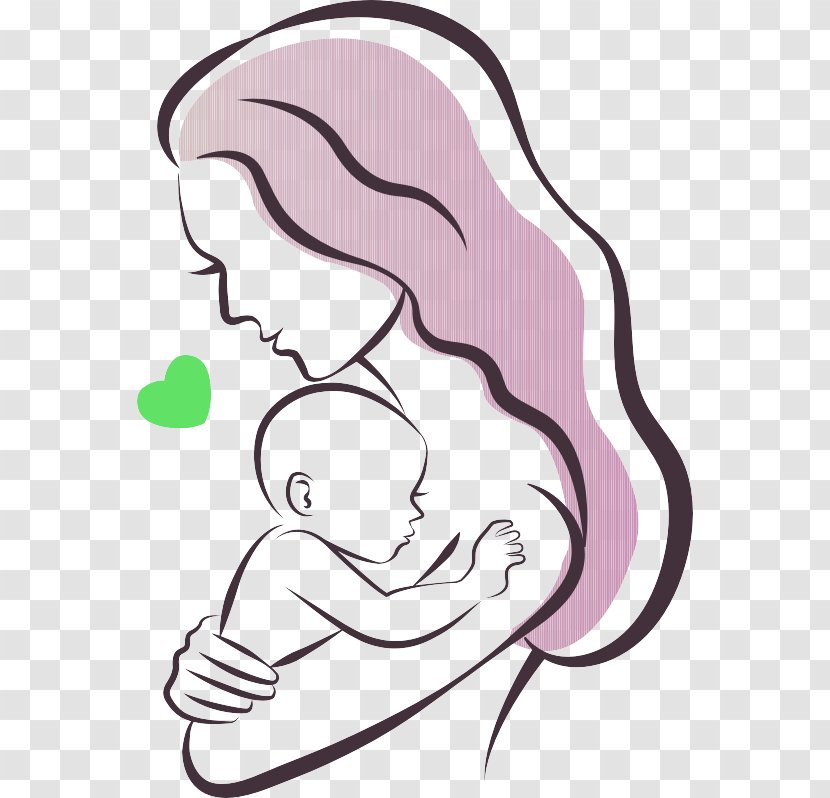 Infant Logo Mother Illustration - Watercolor - Brown Simple Lines Maternal And Child Decoration Patterns Transparent PNG