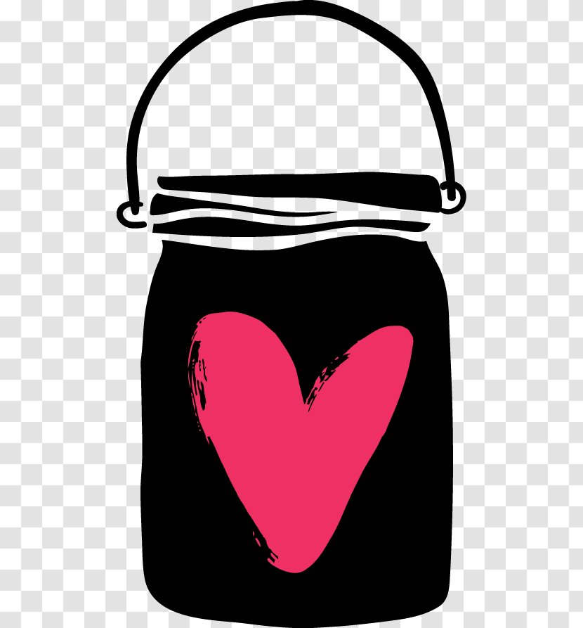 Black And White Jar Clip Art - Heart - Gift Transparent PNG