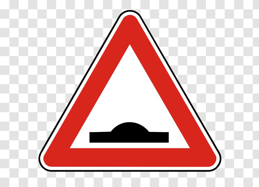 Traffic Sign Road Warning Speed Bump Transparent PNG
