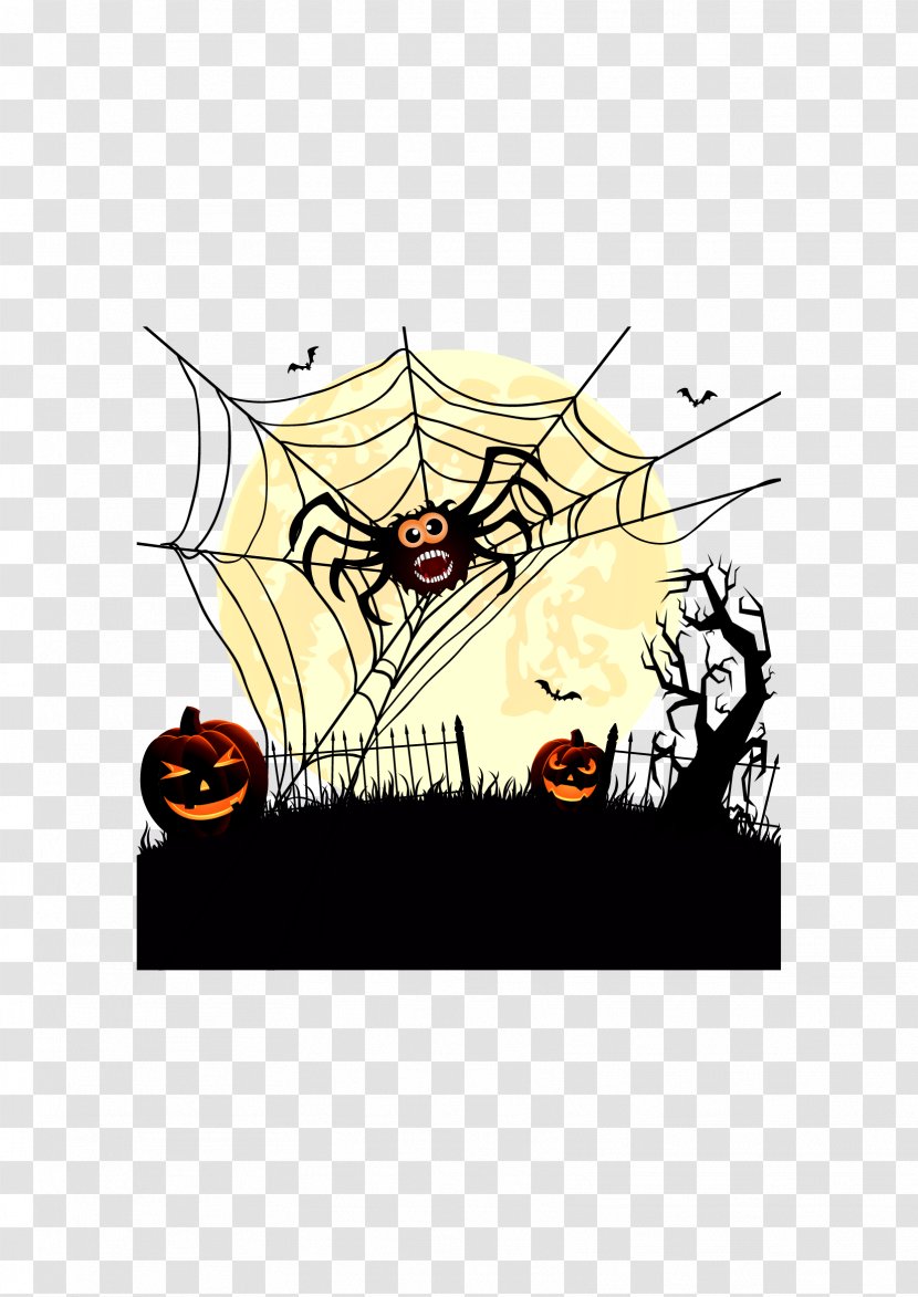 Spider Halloween Pattern - Brand - Download Transparent PNG