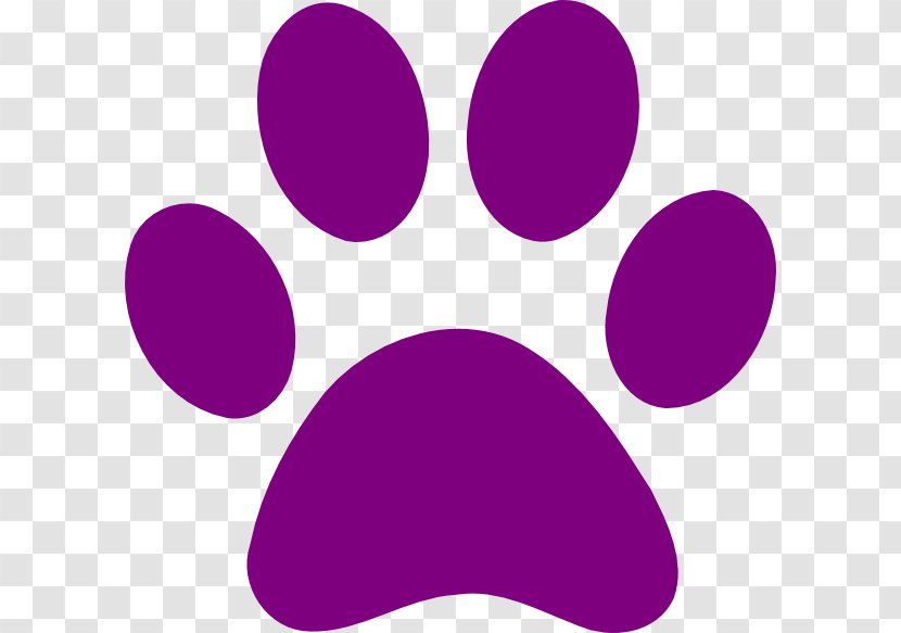 Dog Paw Cat Giant Panda Clip Art - Purple Transparent PNG