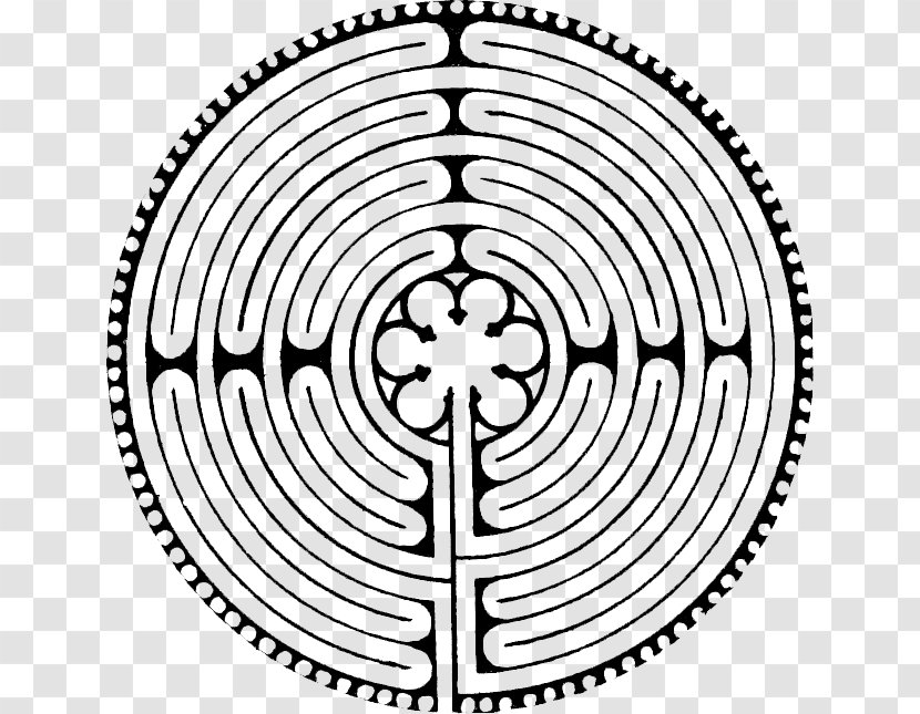 Chartres Cathedral Labyrinth Notre-Dame De Paris Middle Ages - Symmetry Transparent PNG