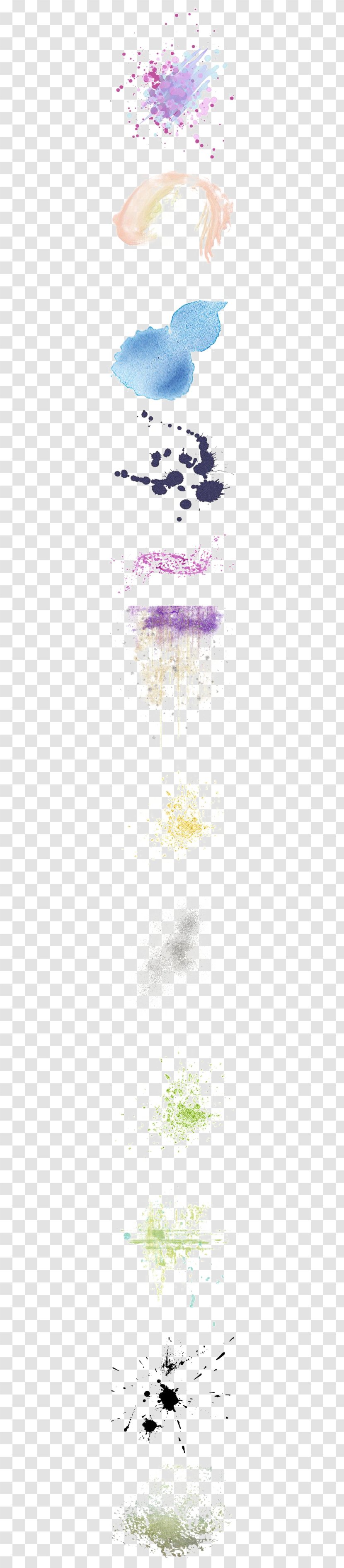 Paper Purple Pattern - Creative Watercolor Ink Jet Transparent PNG