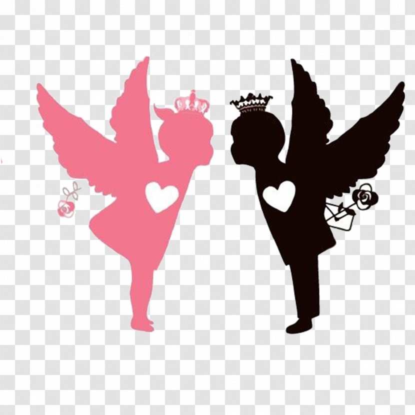 Falling In Love Dating Gift Kiss - Romance - Angel Transparent PNG