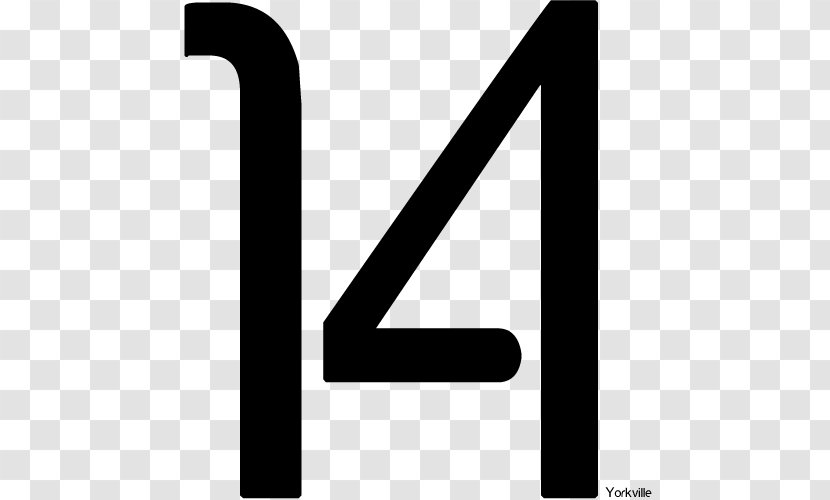 Number FOURTEENONE Silver GmbH Roman Numerals Wo - Monochrome - 14 Transparent PNG