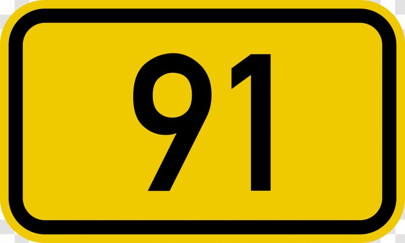 Bundesstraße 10 91 Road 61 - Traffic Sign Transparent PNG