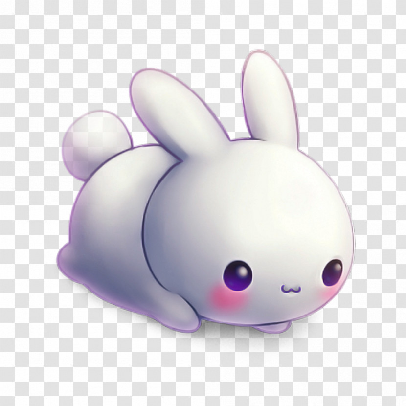 Violet Rabbit Purple Nose Cartoon Transparent PNG