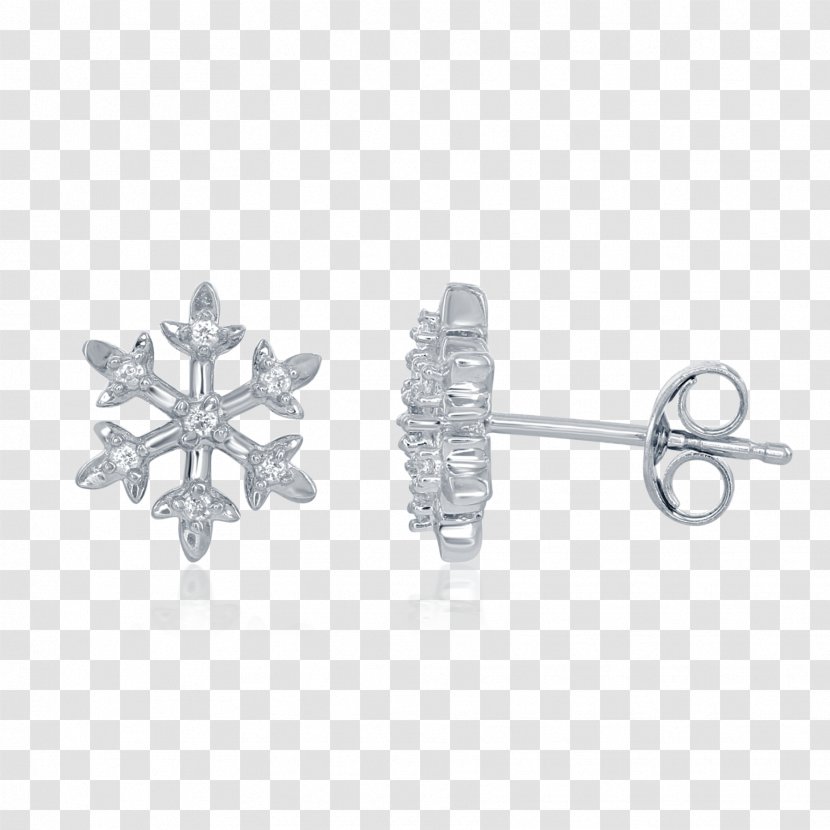 Earring Elsa Jewellery Diamond - Necklace - Snowflake Pendant Transparent PNG