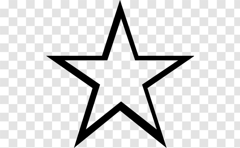 Line Art Clip - Royaltyfree - Star Shape Transparent PNG