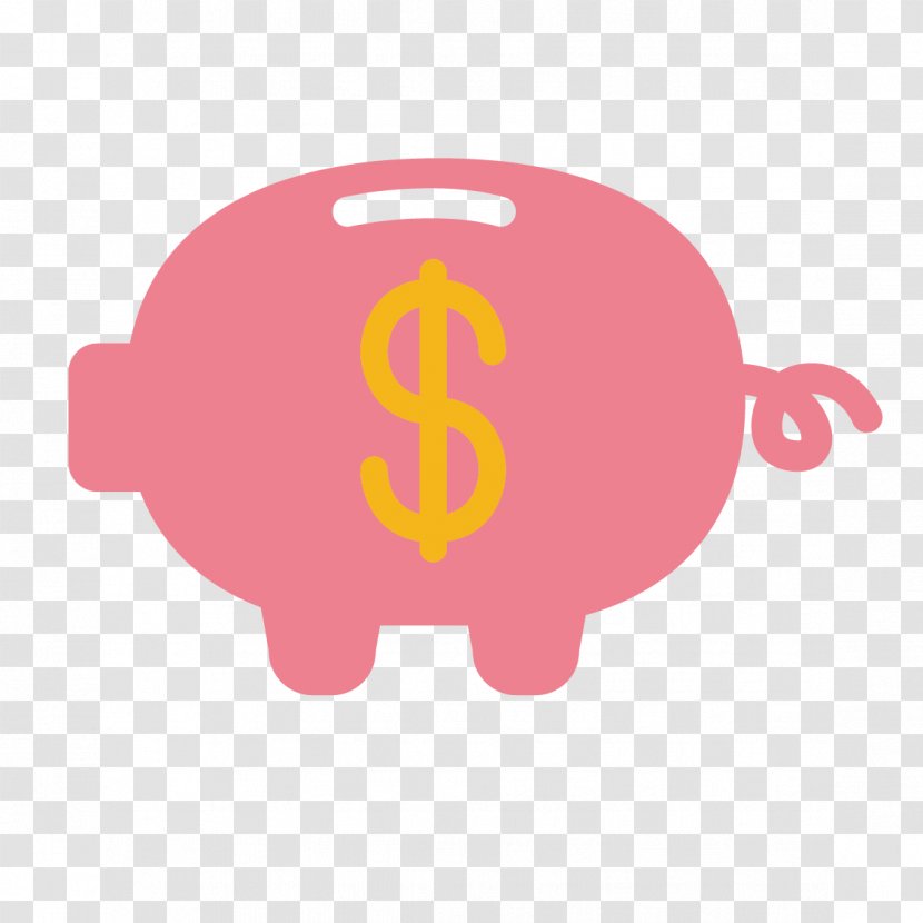 Piggy Bank - Pink - Vector Pig Transparent PNG