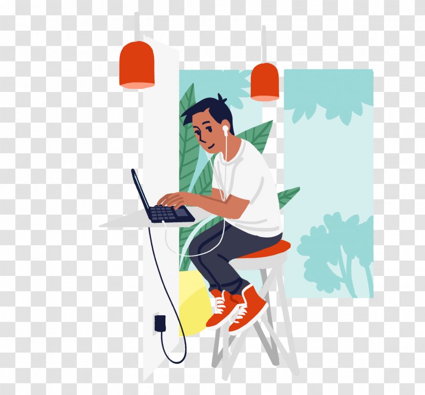 Cartoon Sitting Recreation Transparent PNG