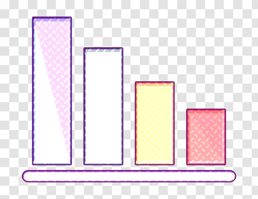 Graph Icon Business Bar Chart - Magenta - Electric Blue Transparent PNG
