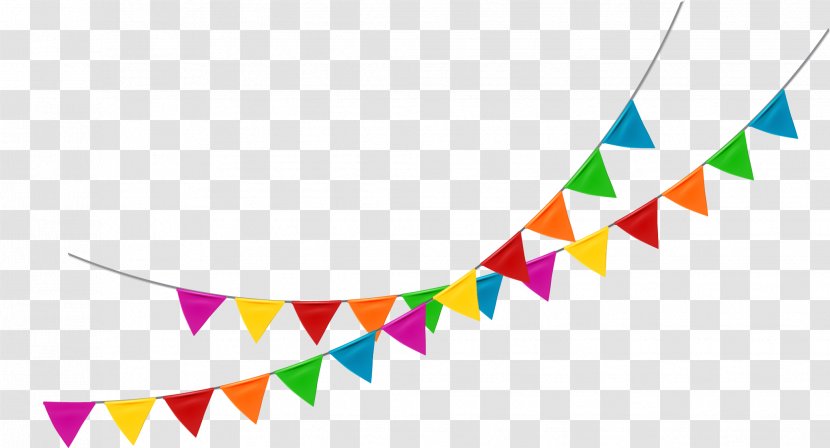 Flag Banner Pennon Bunting - Triangle - Color Cartoon Pull Transparent PNG