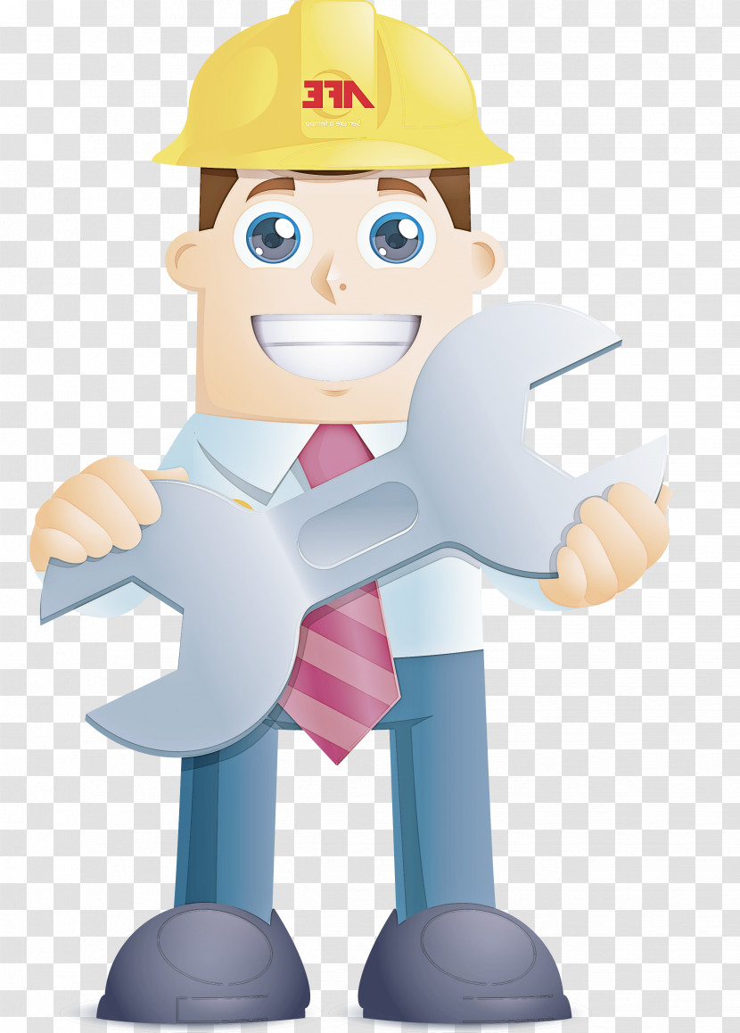 Cartoon Toy Construction Worker Transparent PNG