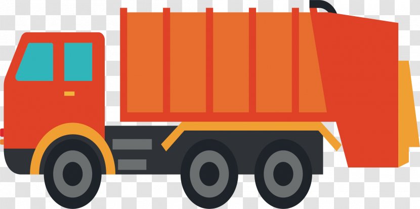 Cargo Garbage Truck Waste - Red Transparent PNG