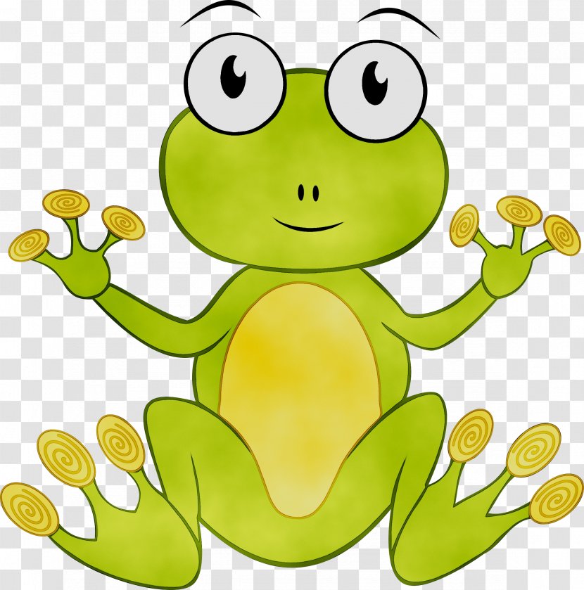 Clip Art Frog Vector Graphics Free Content - Waving Hello - Yellow Transparent PNG