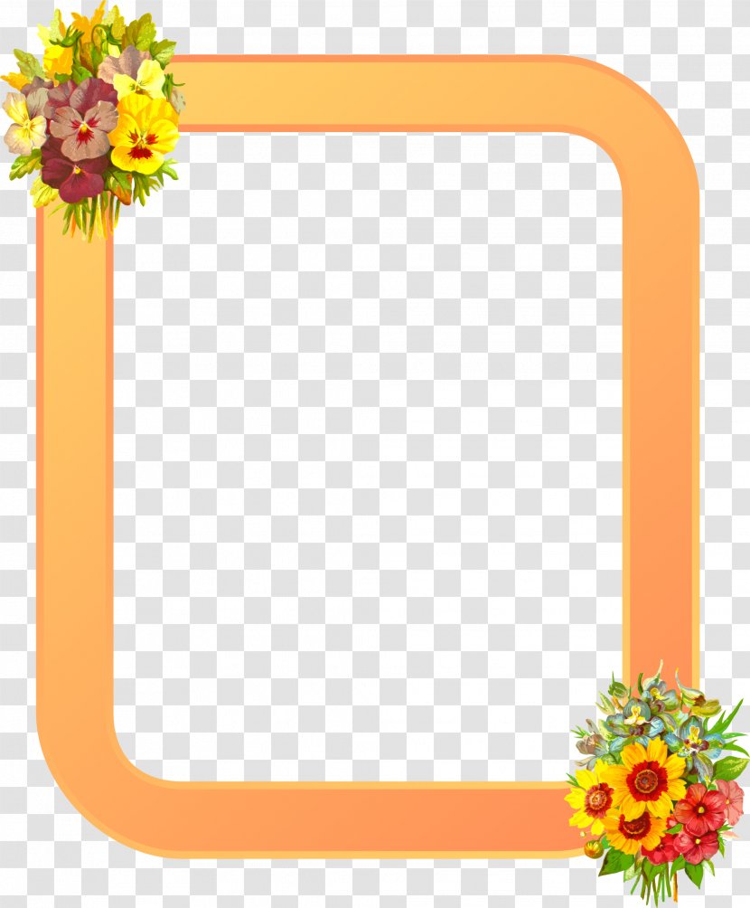 Picture Frames Desktop Wallpaper - Rectangle - Floral Design Transparent PNG