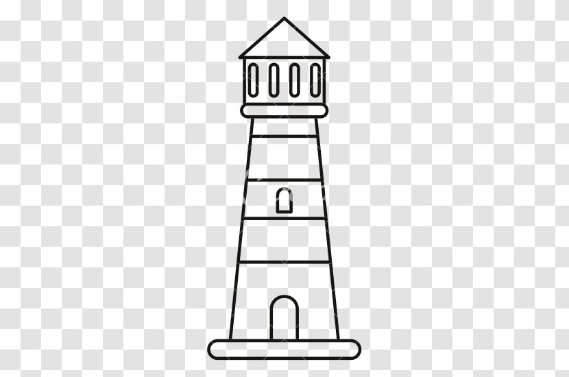 Cape Hatteras Lighthouse Drawing Clip Art - Black And White - Drawn Transparent PNG